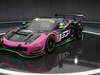 A picture of the Ferrari 488 GT3 Evo in SOP pink and diamond black