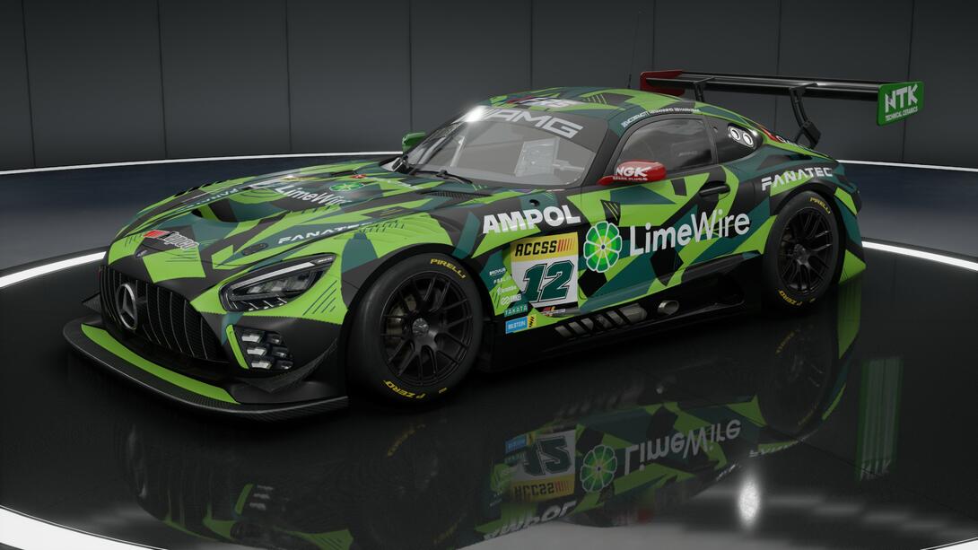 Merc AMG EVO livery for FRS Team Lime, sponsored by Limewire