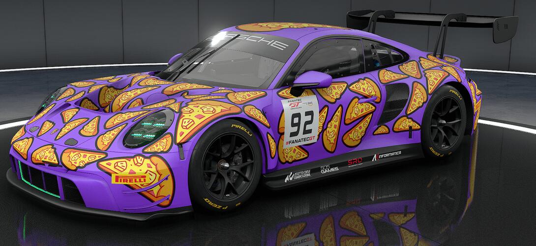 Pizza Hawaii Porsche showroom
